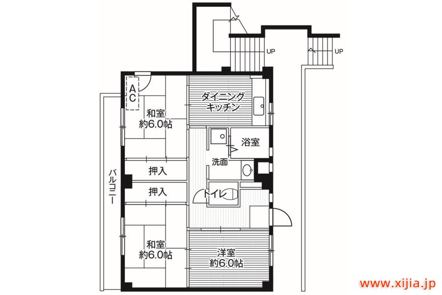 3DK公寓大廈秋留野市