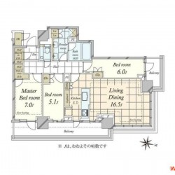 3LDK公寓大廈新宿區