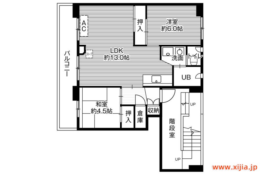 2LDK公寓大廈札幌市東區
