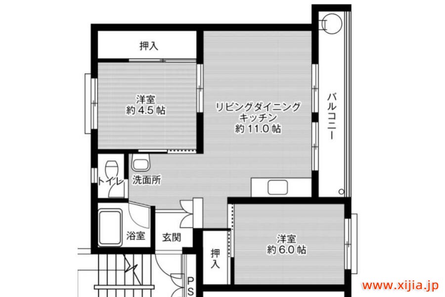 2LDK公寓大廈八戶市