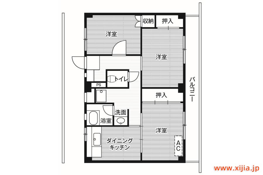 3DK公寓大廈仙台市太白區