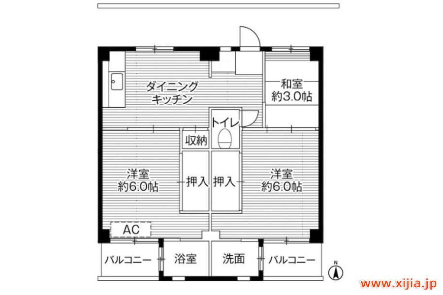 3DK公寓大廈郡山市