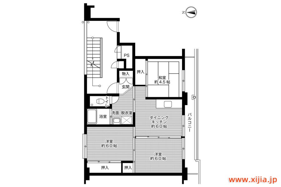 3DK公寓大廈河內郡上三川町