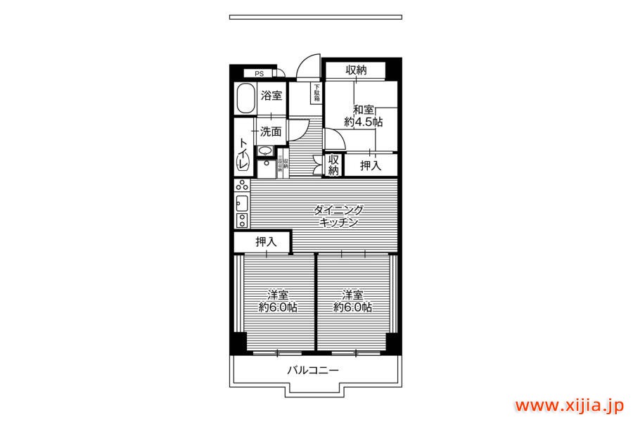 3DK公寓大廈栃木市
