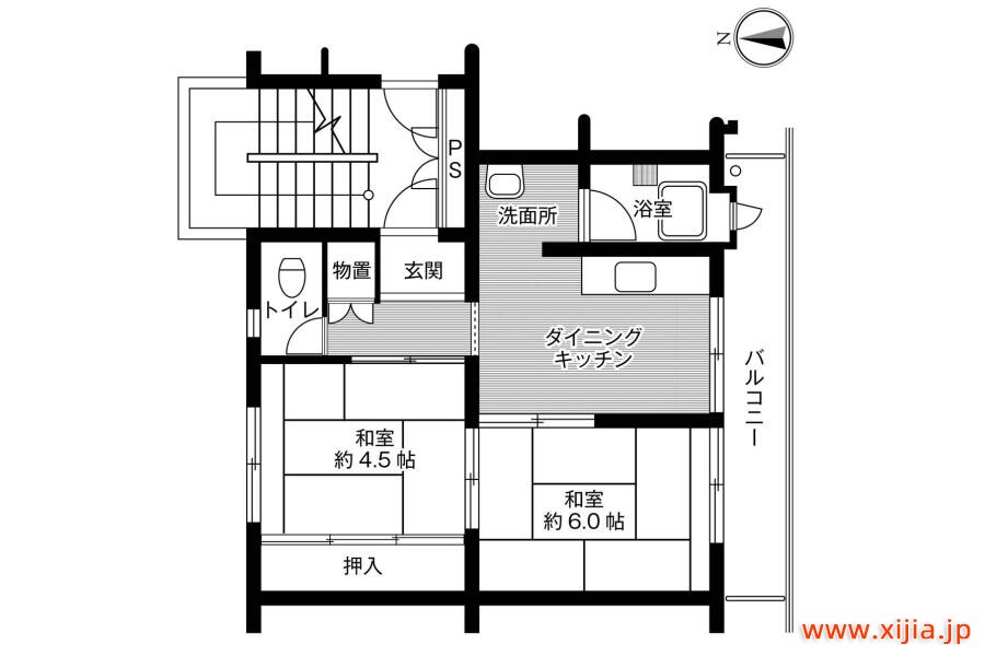 2DK公寓大廈鹿兒島市