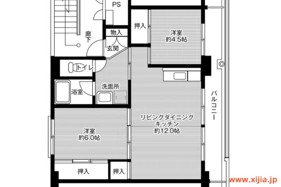 2LDK公寓大廈南礪市