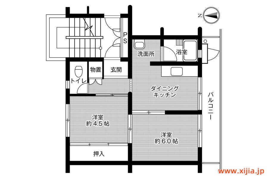 2DK公寓大廈朝倉市