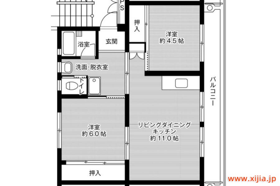 2LDK公寓大廈北九州市八幡西區